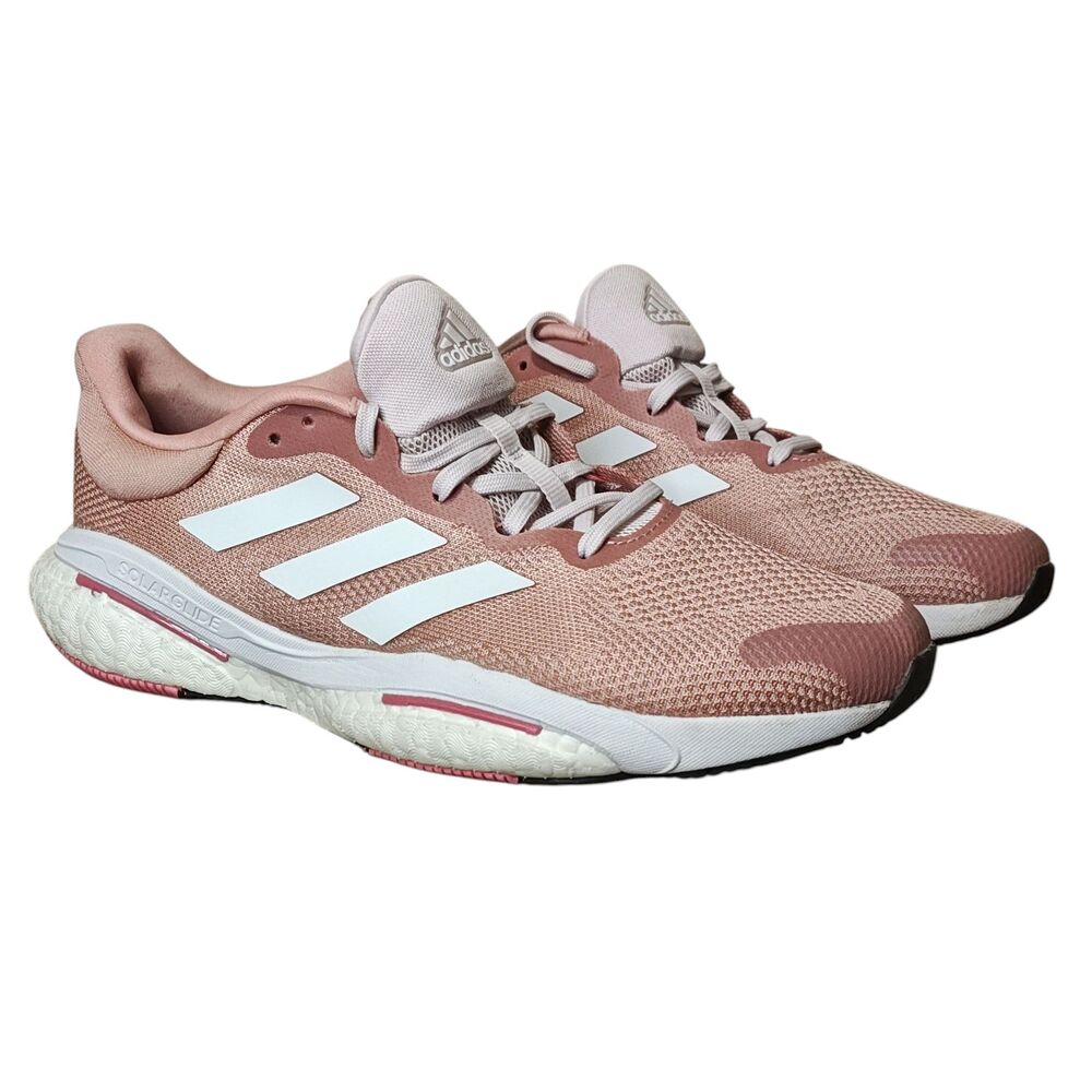 Adidas SOLARGLIDE Boost Running Shoes‎ Womens Size 10.5 Pink White Parley GY8728